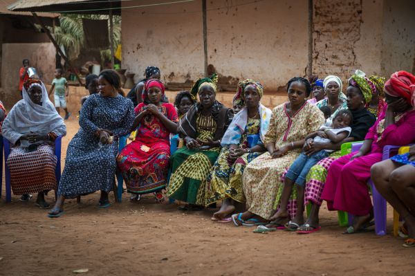 Women at community meeting