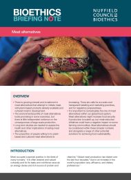 Meat alternatives bioethics briefing note 1